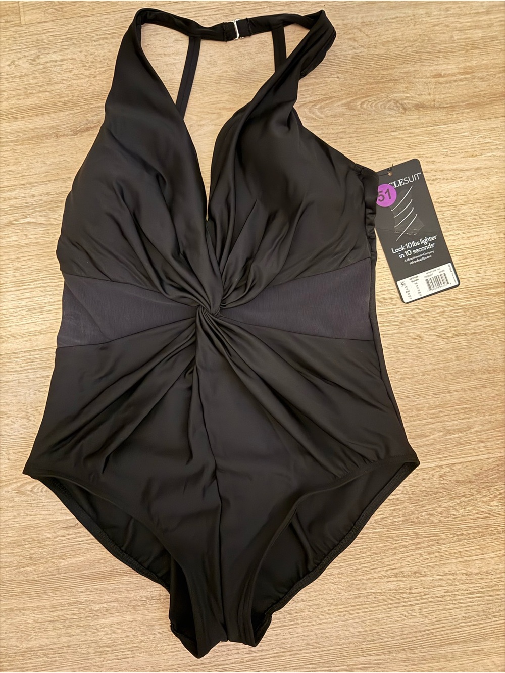 Magicsuit Sz 16 Twisted Front One-Piece Swimsuit